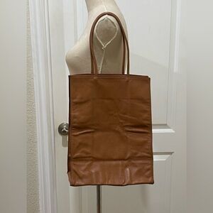 Tumi Classic Tan Sleek Leather Tote Bag